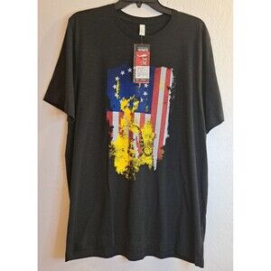 Nine Line Apparel NWT Men's Black Graphic Crew Neck Tee XL Americana Military